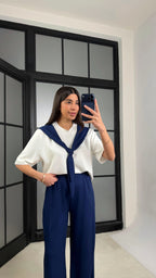 Sophisticated Blue Drape