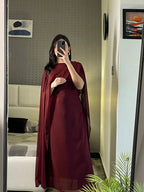Maroon Drape Style