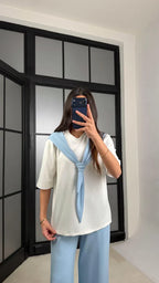Sophisticated Blue Drape