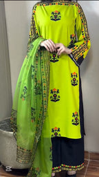 Midnight Lime Fusion Three Piece Suit