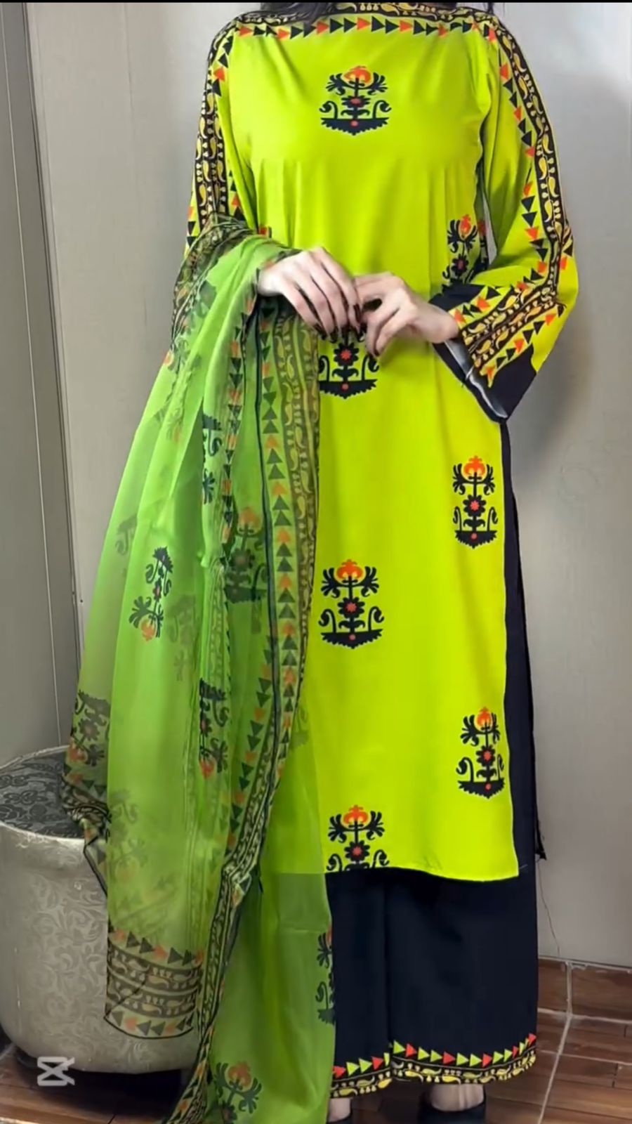 Midnight Lime Fusion Three Piece Suit