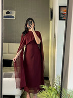 Maroon Drape Style