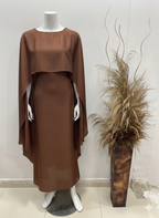BADAM BROWN CAPE GOWN