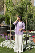 Elegant Lilac 2-Piece Coat Set