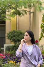 Elegant Lilac 2-Piece Coat Set