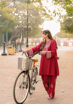 Maroon Elegance Cotton 2-Piece