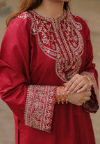 Maroon Elegance Cotton 2-Piece