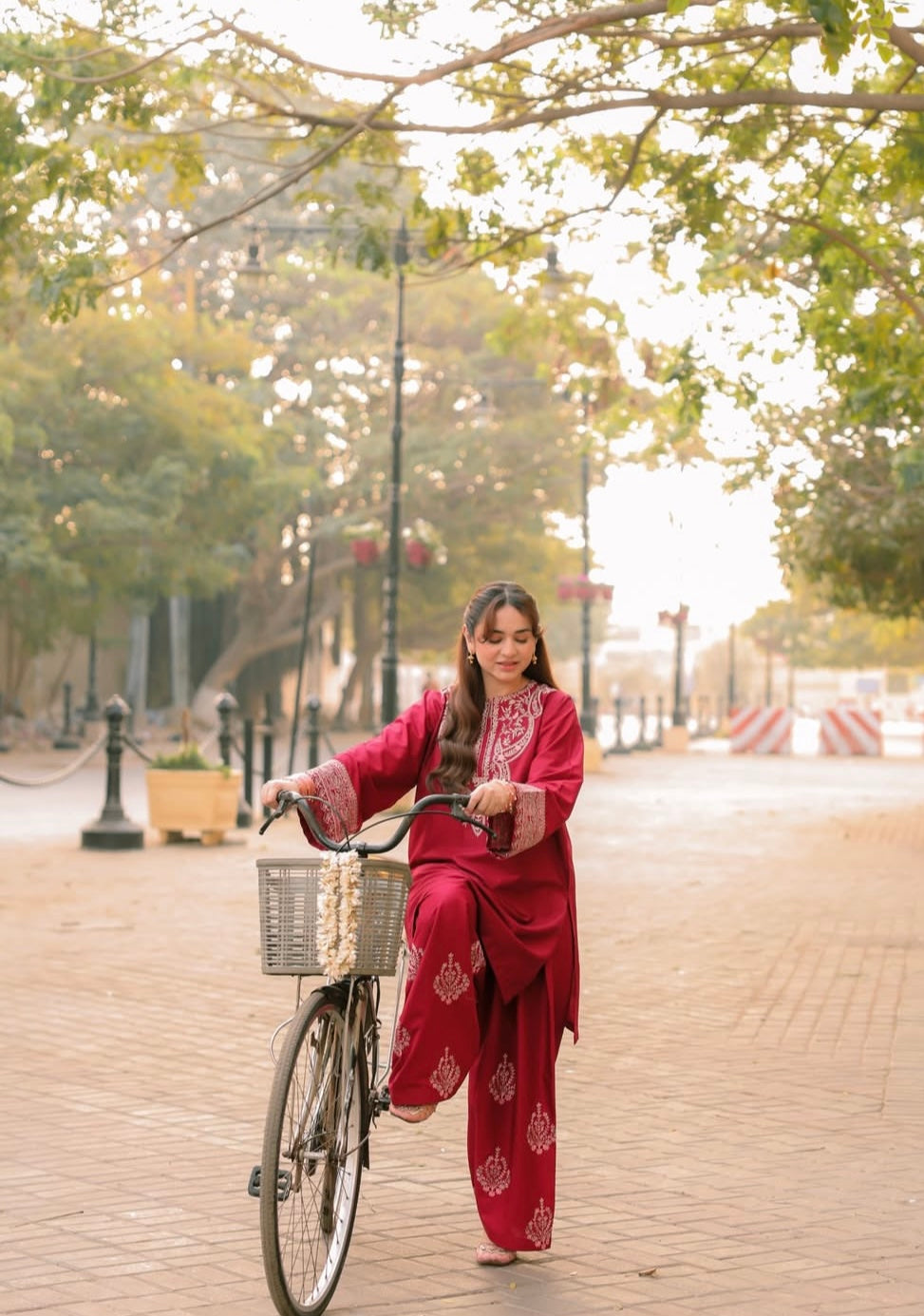 Maroon Elegance Cotton 2-Piece