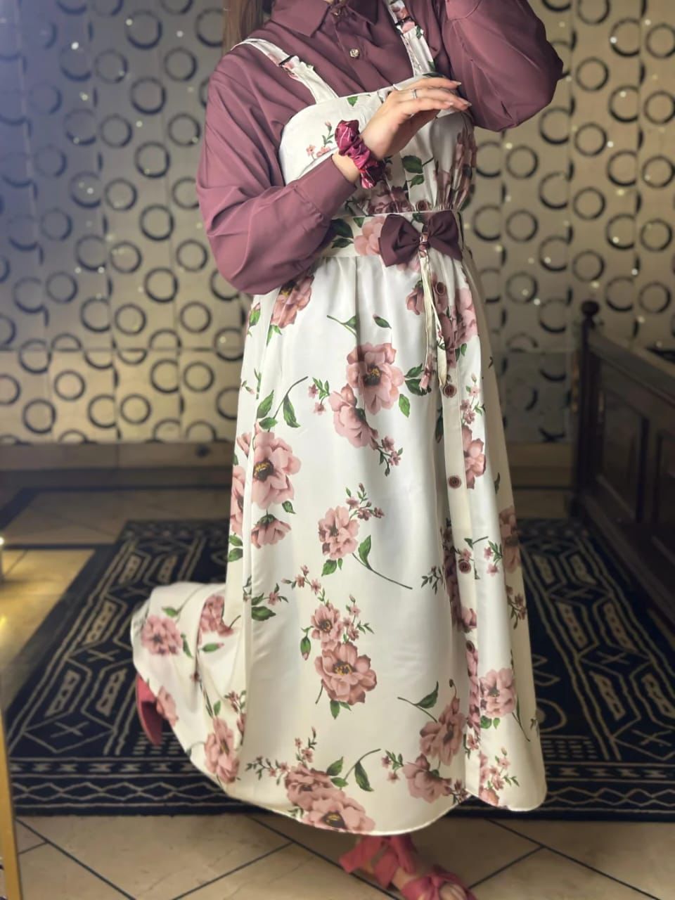 The Mauve Blossom Dungaree Set