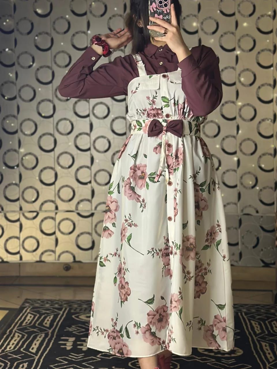 The Mauve Blossom Dungaree Set