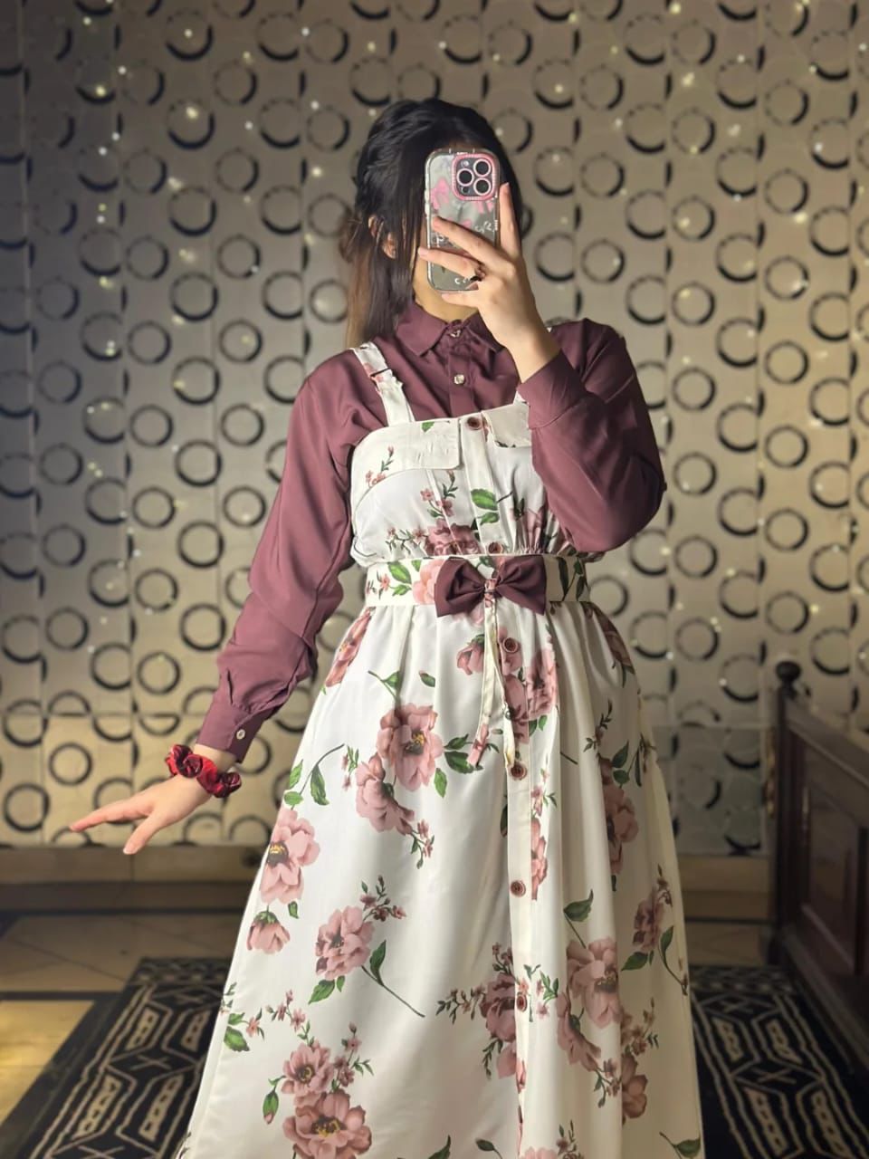 The Mauve Blossom Dungaree Set