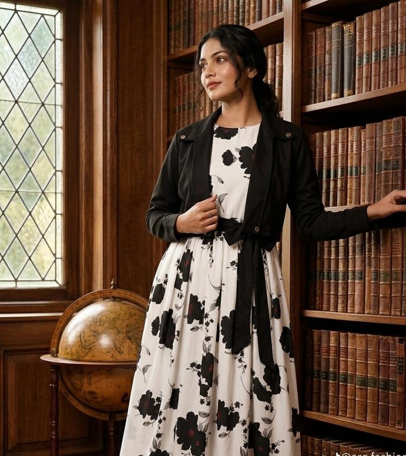Rose Bloom Western Dress
