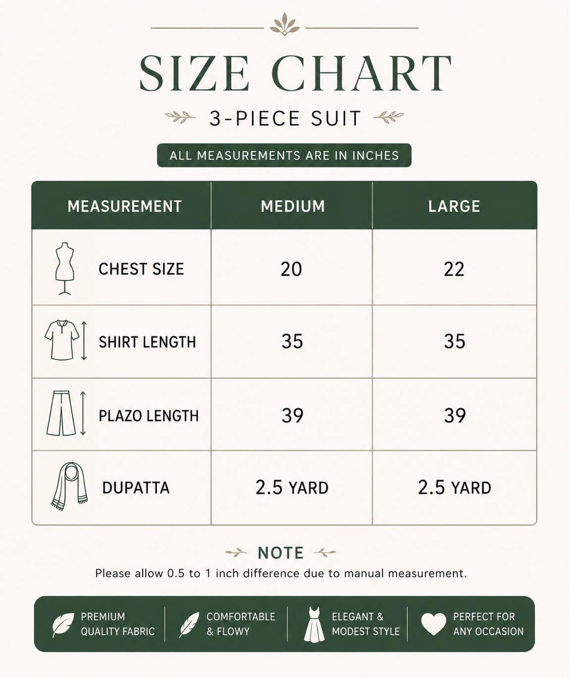 Serene Bloom Chiffon 3-Piece Suit